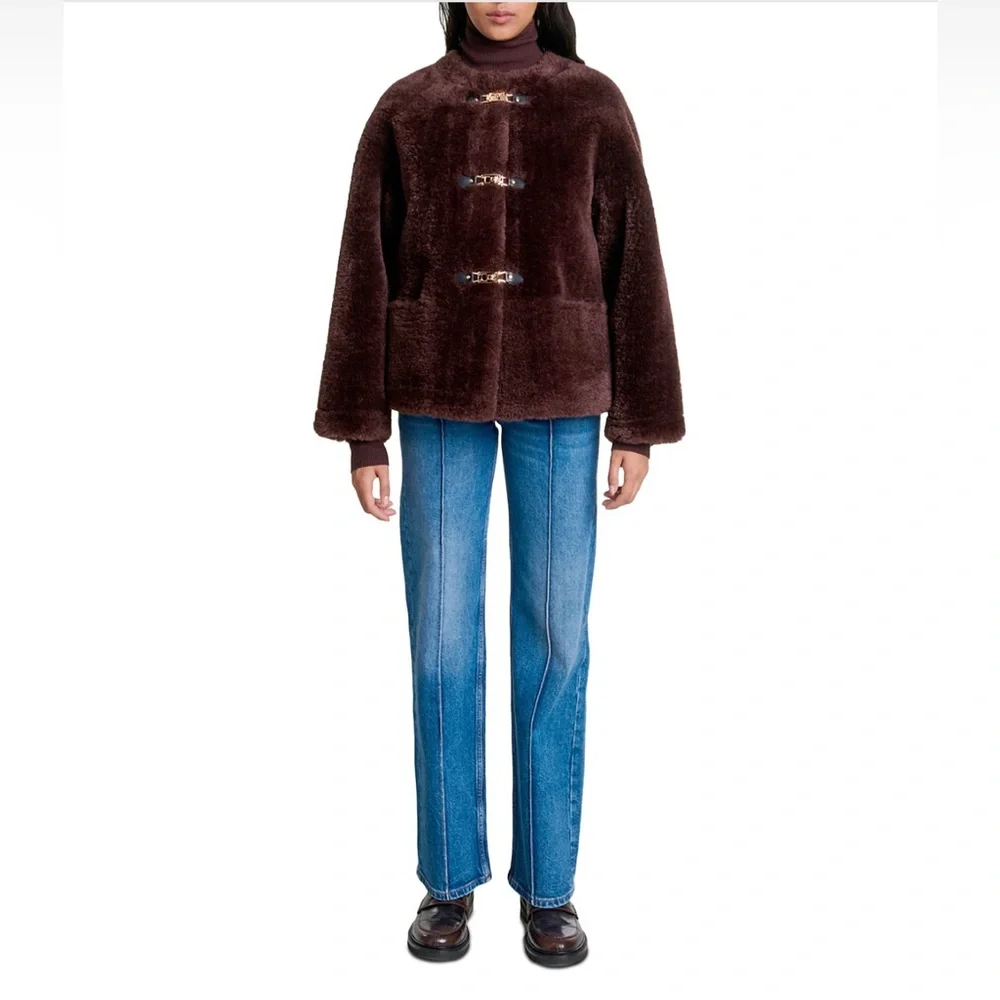 NWT) Maje Short faux fur coat ㅣ size 38 - Picture 11 of 13